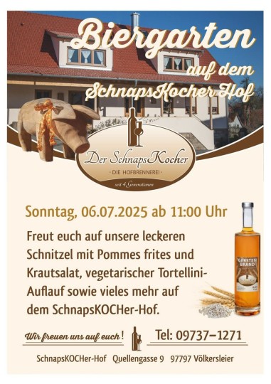 Biergarten auf dem SchnapKOCHer - Hof
