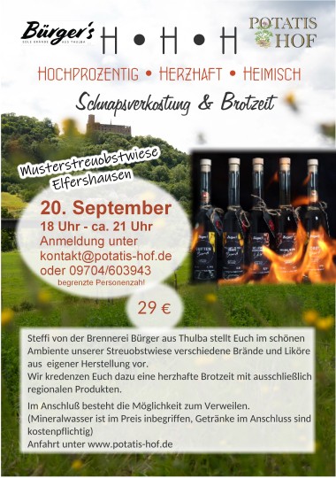 H-H-H Hochprozentig - Herzhaft - Heimisch mit dem Potatis Hof