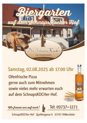 Biergarten auf dem SchnapKOCHer - Hof