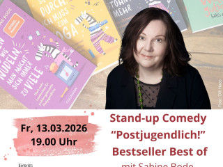 Stand-up Comedy &bdquo;Postjugendlich&ldquo; &ndash; ein Bestseller Best-of mit Autorin Sabine Bode